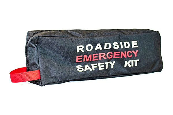 Roadside Emergency Safety Kit Packed In Bag Low